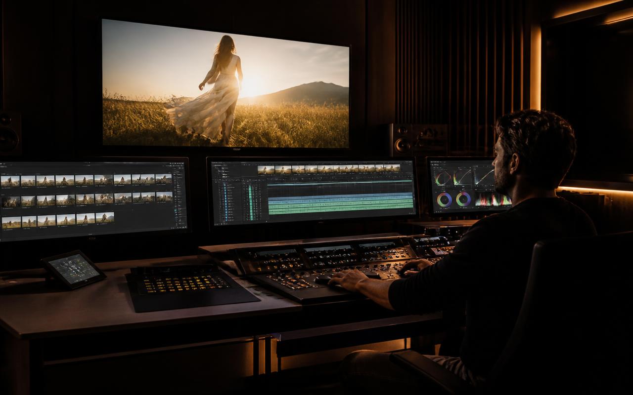 Deliver stage of a commercial video production