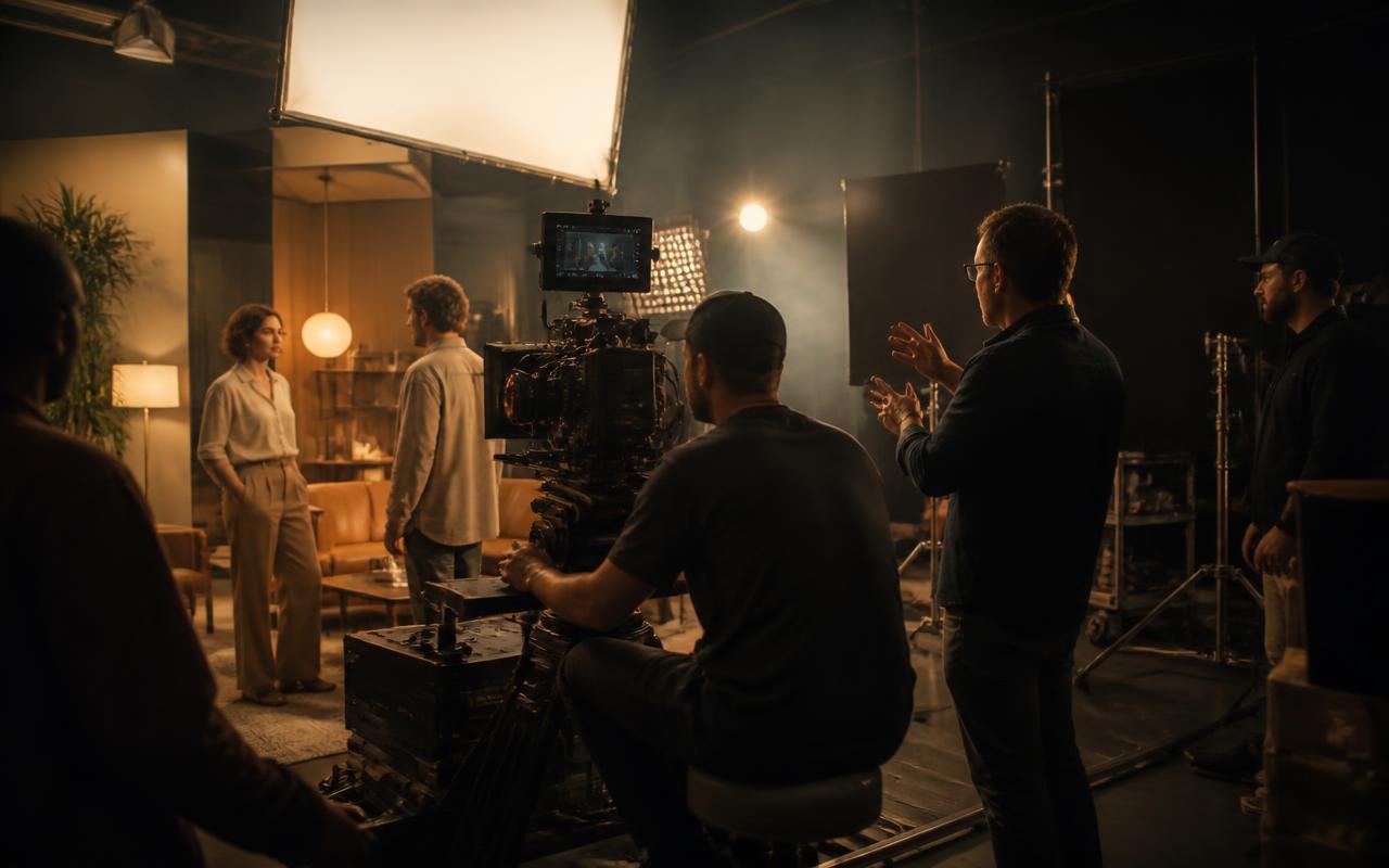 Produce stage of a commercial video production